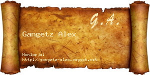 Gangetz Alex névjegykártya